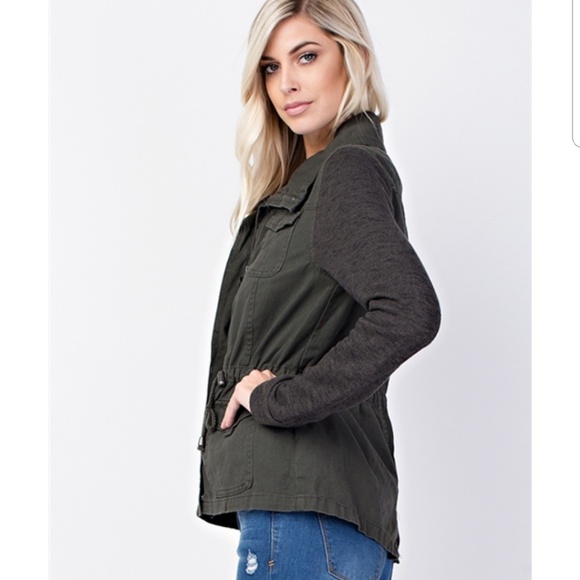 LAST 1!🍁Green Gray Anorak Utility Jacket - Picture 4 of 7